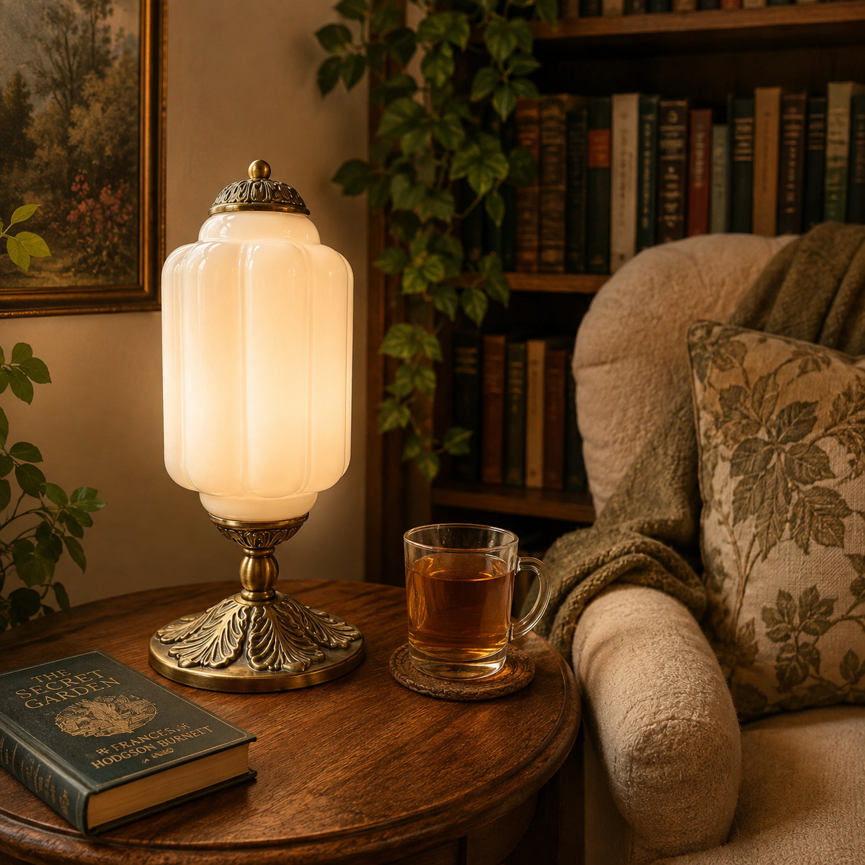 Perlemor Bordlampe