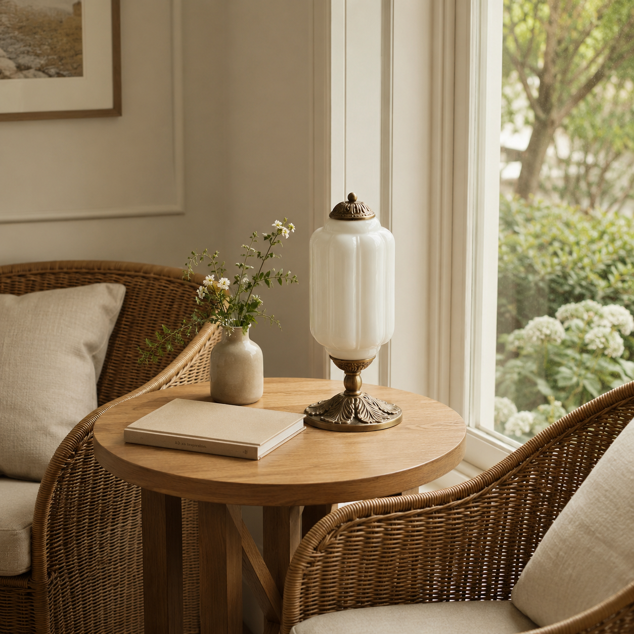 Perlemor Bordlampe