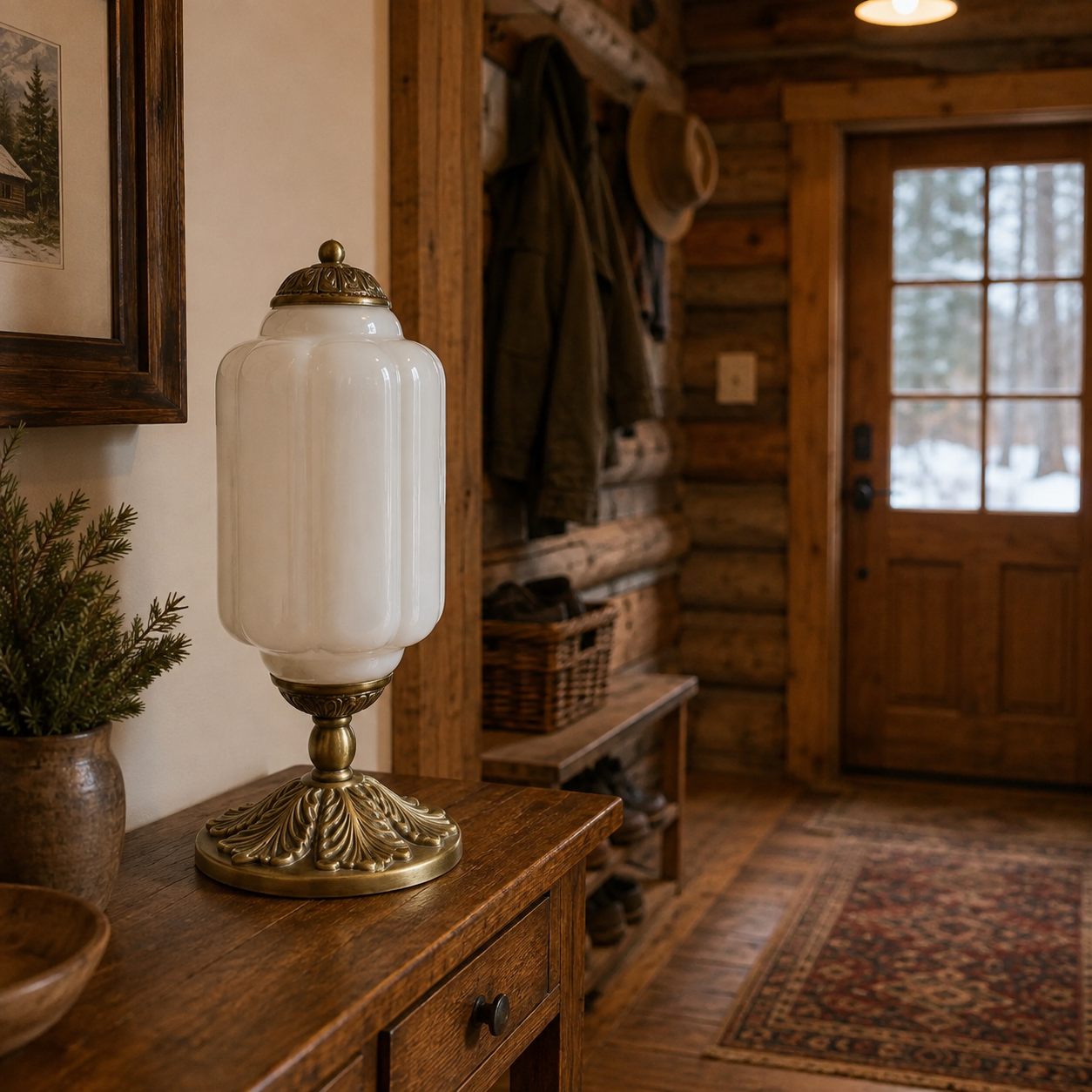 Perlemor Bordlampe