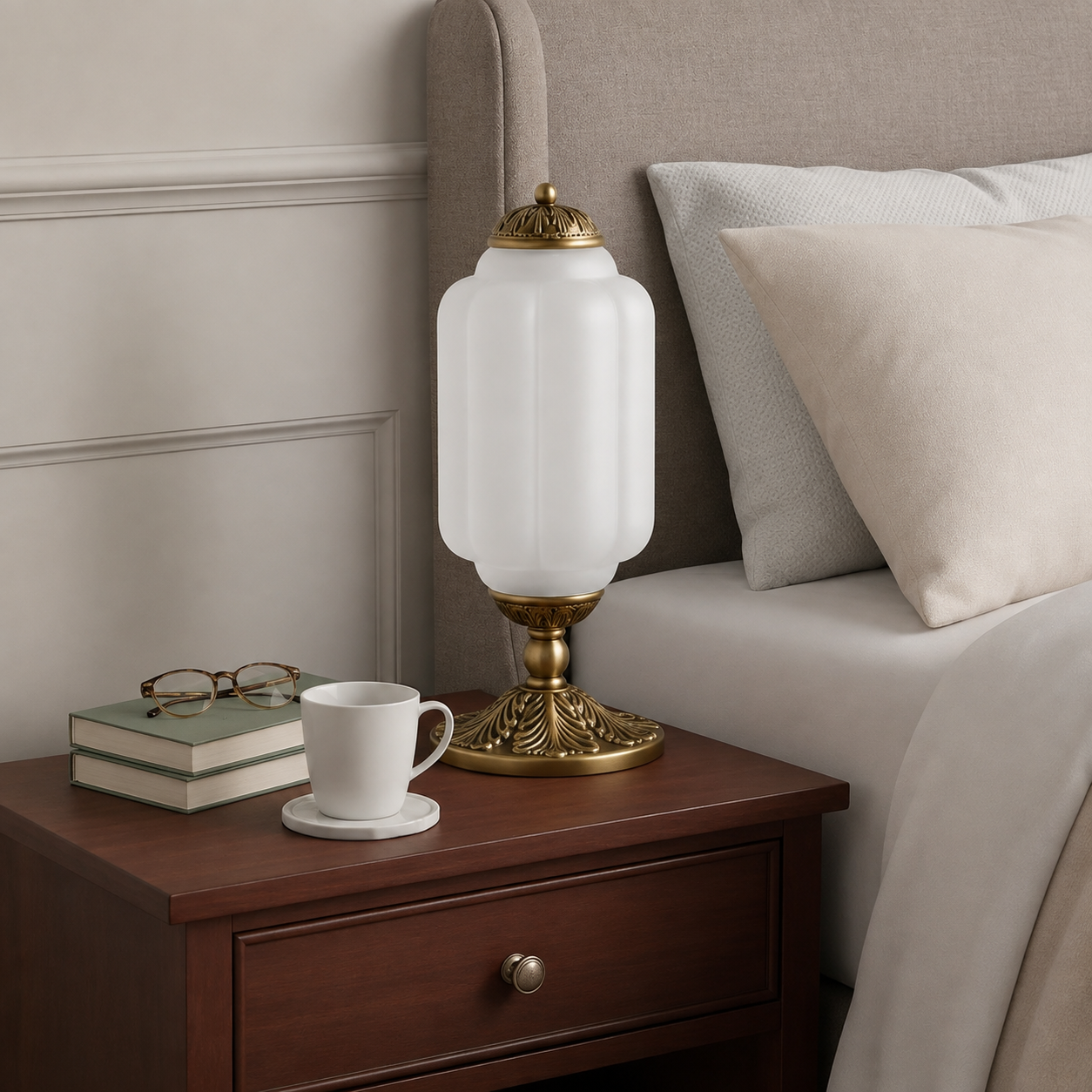 Perlemor Bordlampe