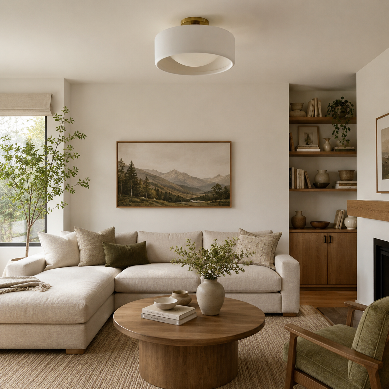Skyhvit Porselen Taklampe